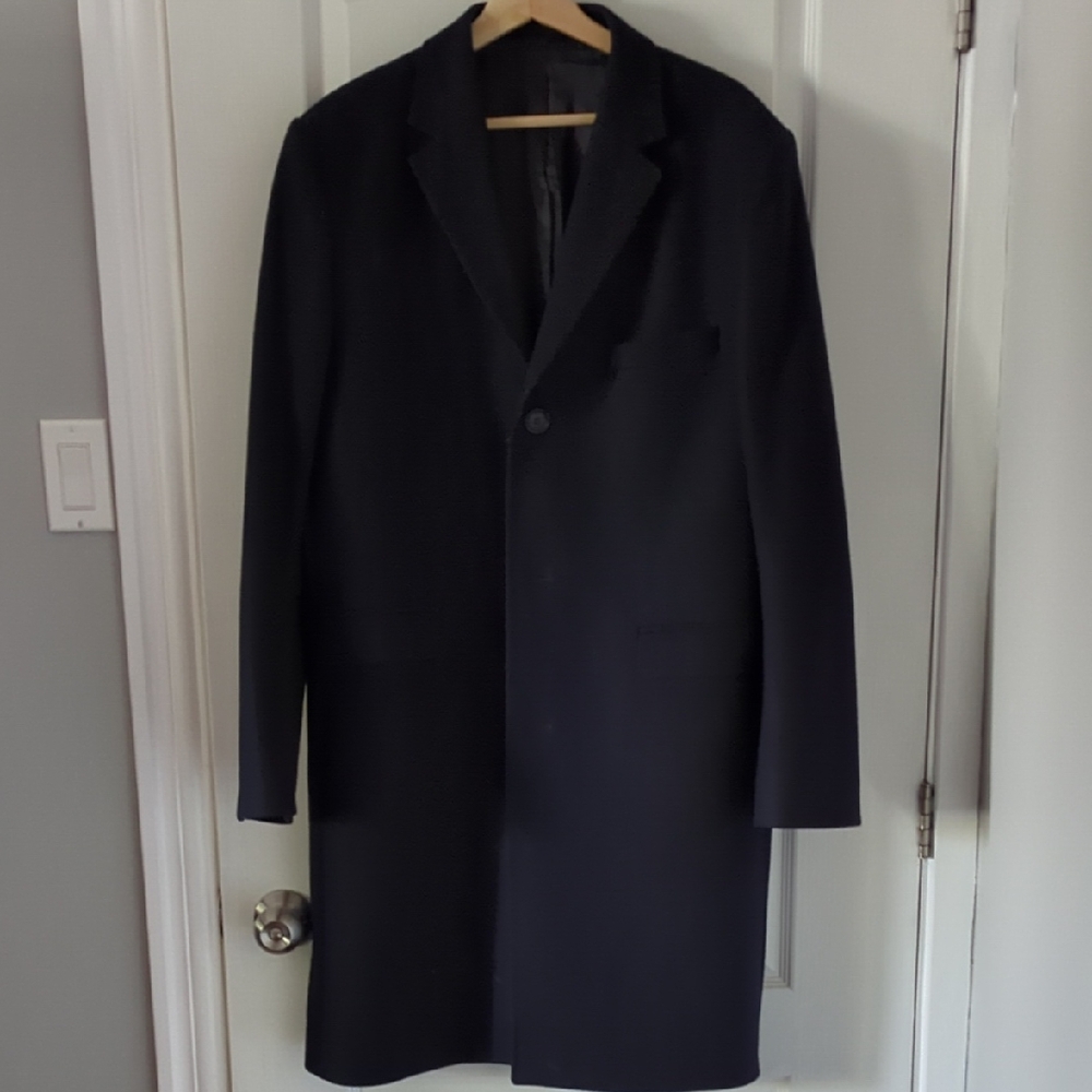H&M Men's Elegant Navy Trench Coat